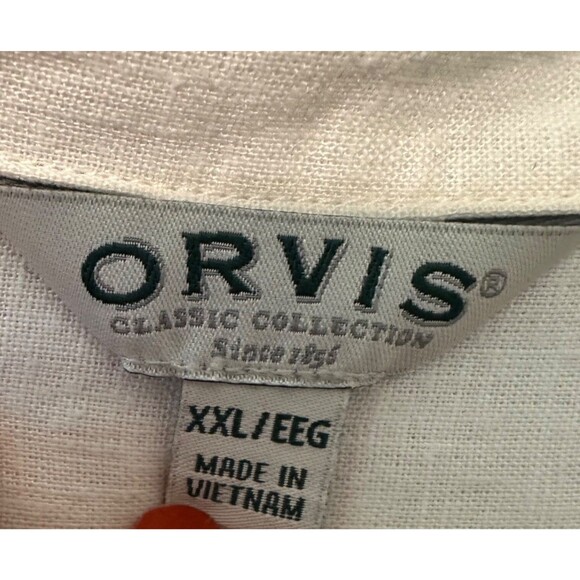 Orvis‎ Tops for Women - Linen Blend Womens Short Sleeve Shirts (White, XXL) - Picture 4 of 10